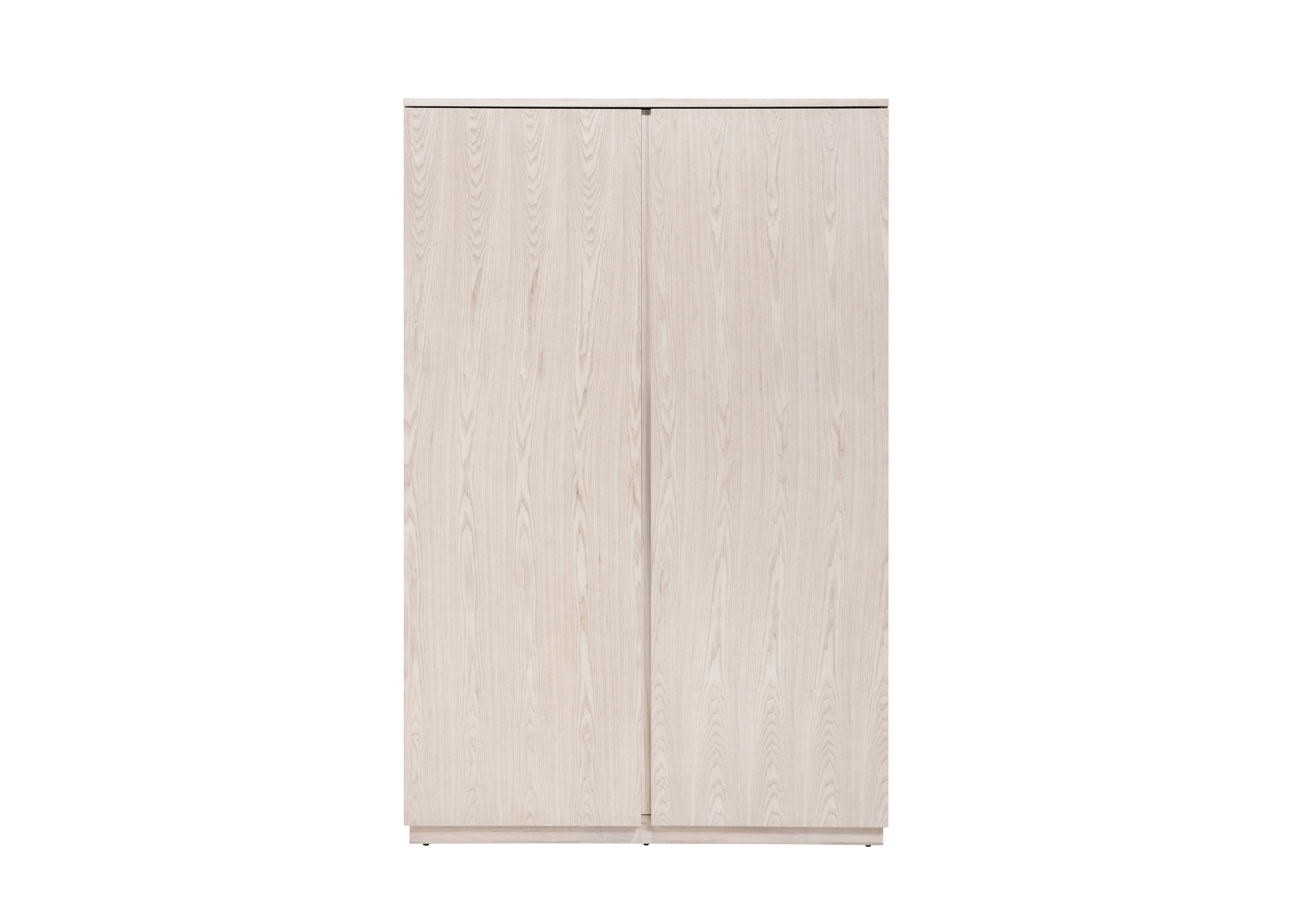 Whisper Whitewash Oak Wood Double Wardrobe